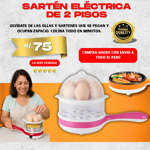 SARTÉN - COCEDOR DE HUEVOS 2 EN 1 - S01