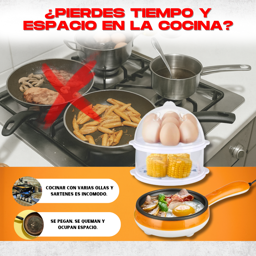 SARTÉN - COCEDOR DE HUEVOS 2 EN 1 - S01