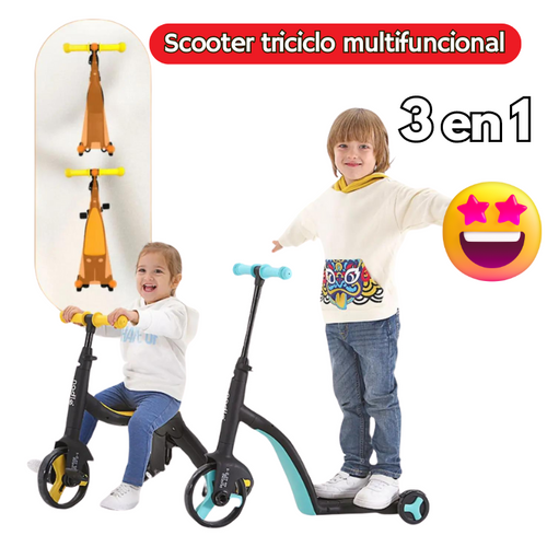 SCOOTER TRICICLO 3 EN 1 MULTIFUNCIONAL