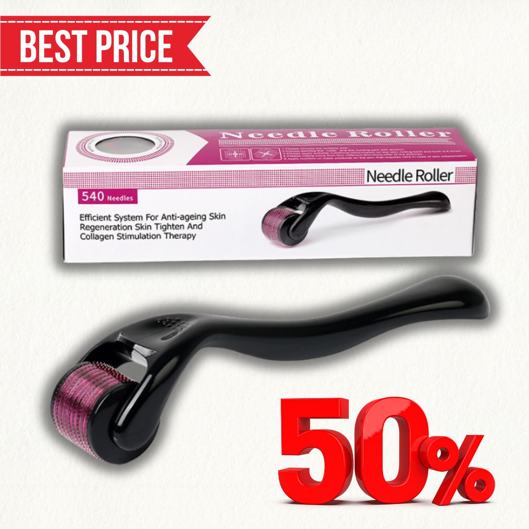DERMA ROLLER  50% (RODILLO PROFESIONAL PARA MEJORAR EL ASPECTO DE LA PIEL)