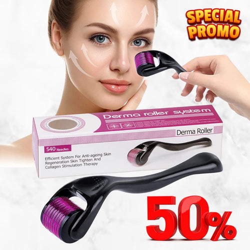 DERMA ROLLER  50% (RODILLO PROFESIONAL PARA MEJORAR EL ASPECTO DE LA PIEL)