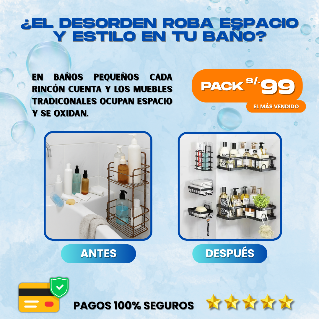 REPISAS ORGANIZADORAS DE BAÑO 5 EN 1 - R01
