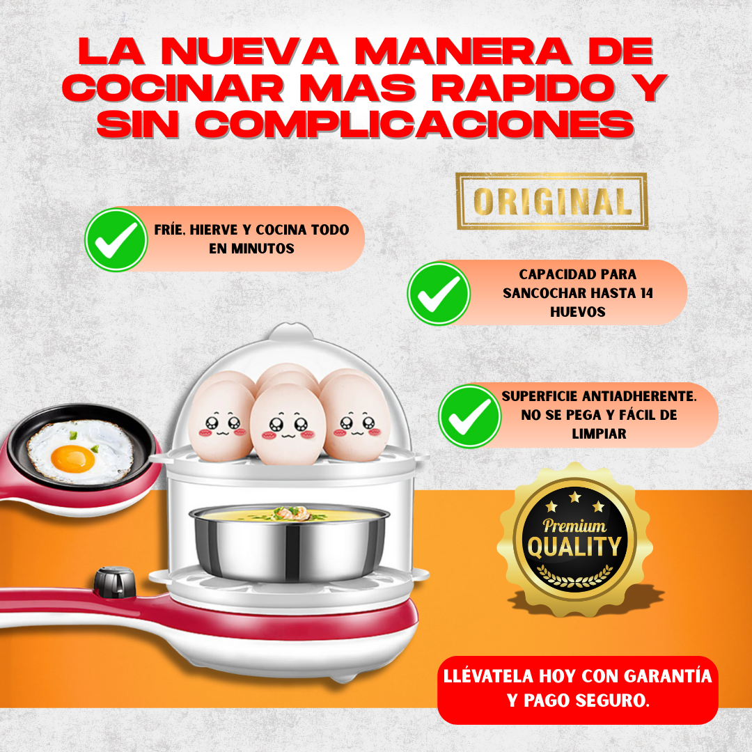 SARTÉN - COCEDOR DE HUEVOS 2 EN 1 - S01