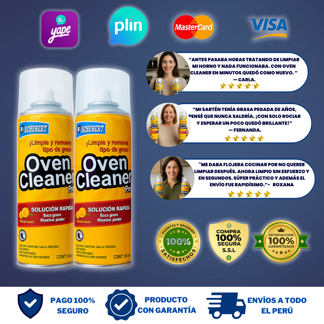 OVEN CLEANER ESPUMA QUITA GRASA + REGALO - O03