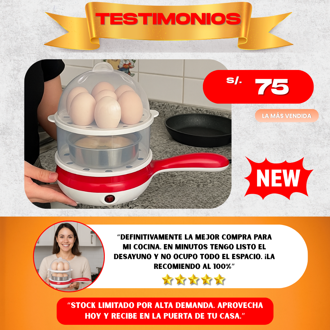 SARTÉN - COCEDOR DE HUEVOS 2 EN 1 - S01