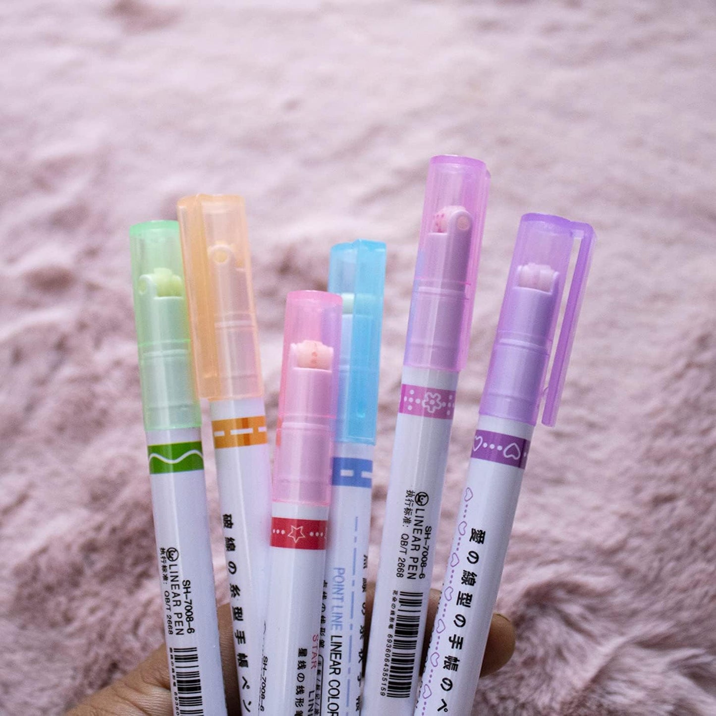 PLUMONES CON RODILLO MULTIDISEÑO (12 plumones = 2 packs)