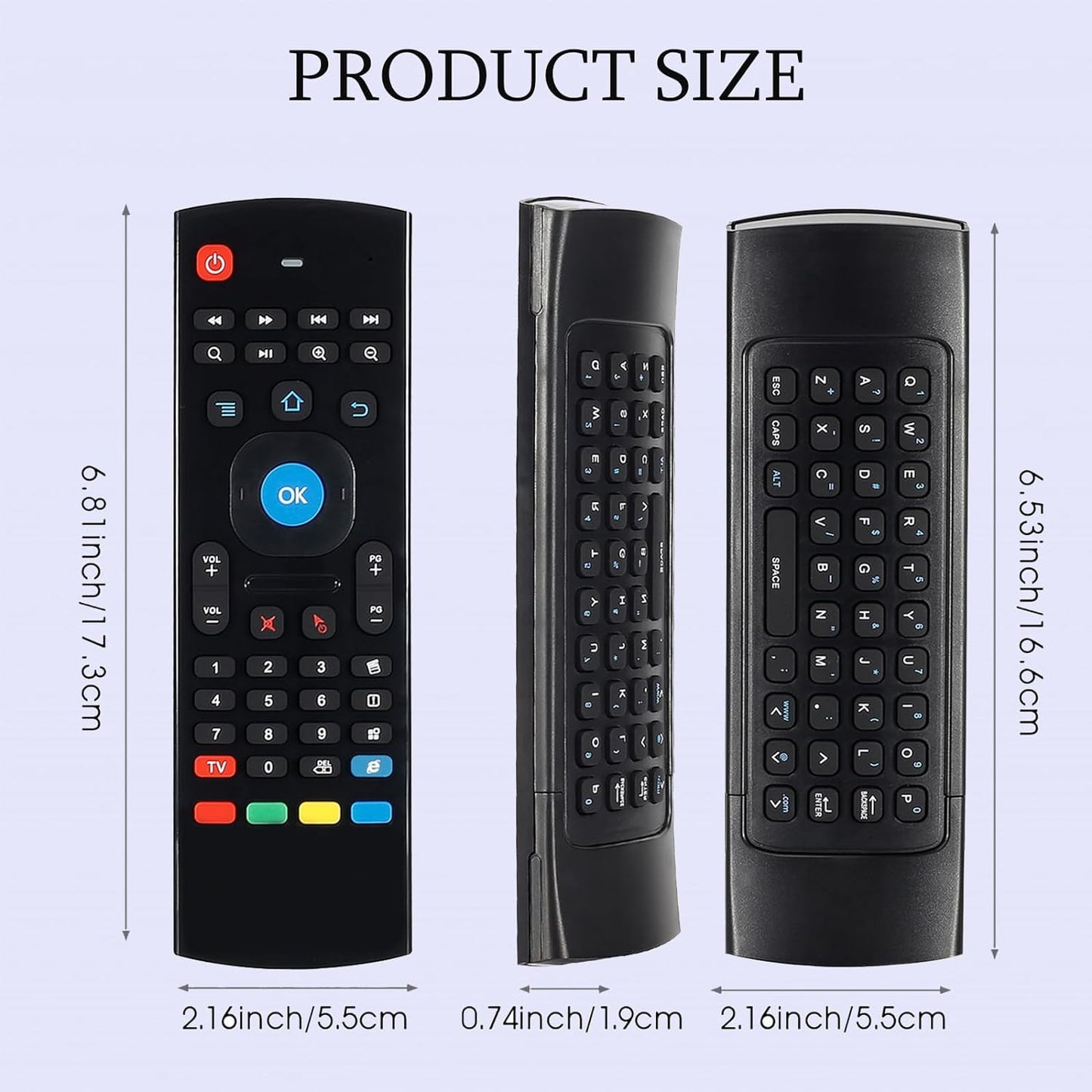 CONTROL REMOTO UNIVERSAL CON TECLADO Y PUNTERO - M0303