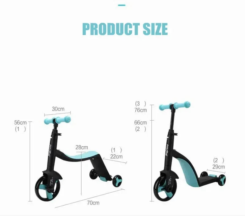 SCOOTER TRICICLO 3 EN 1 MULTIFUNCIONAL