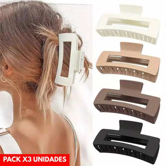 GANCHOS PARA CABELLO SUAVE E IRROMPIBLE x3 UNIDADES- M0288