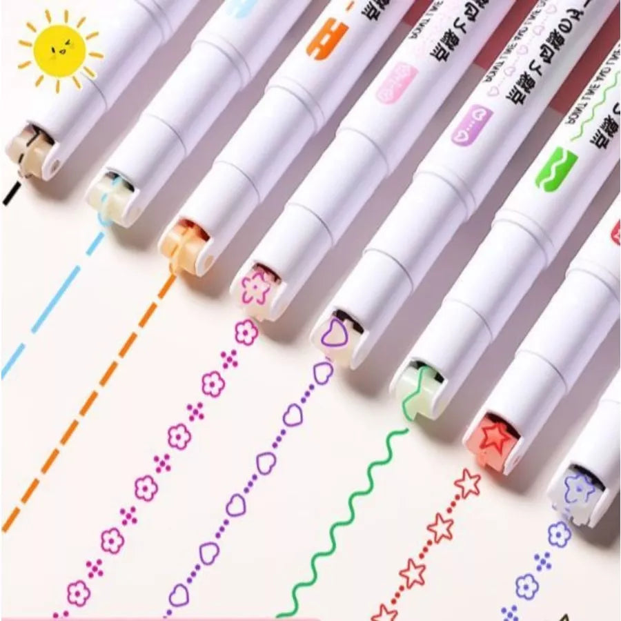 PLUMONES CON RODILLO MULTIDISEÑO (12 plumones = 2 packs)