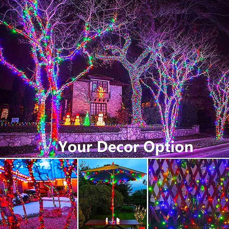 LUCES SOLARES NAVIDEÑAS MULTICOLOR (18 METROS).