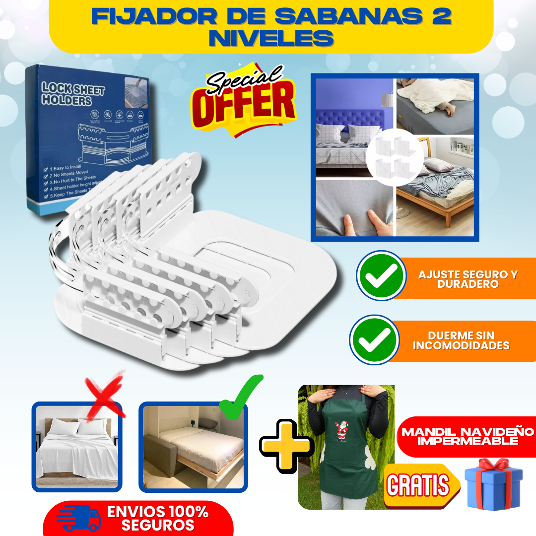 FIJADOR DE SABANAS + REGALO NAVIDEÑO - M0322