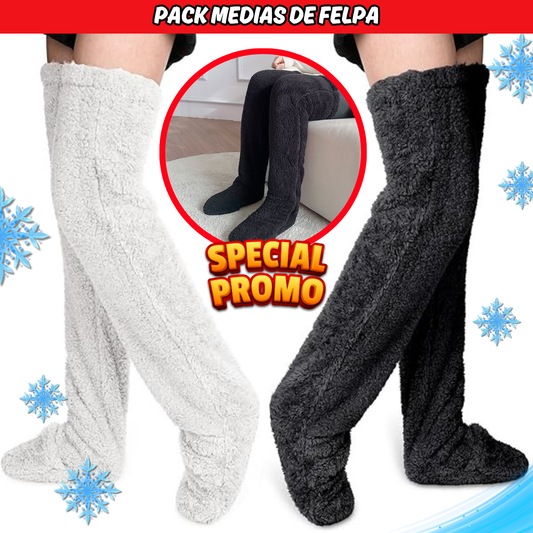 PACK MEDIAS DE FELPA ( 2 PARES DE MEDIAS POLAR HASTA LA RODILLA)- M0237