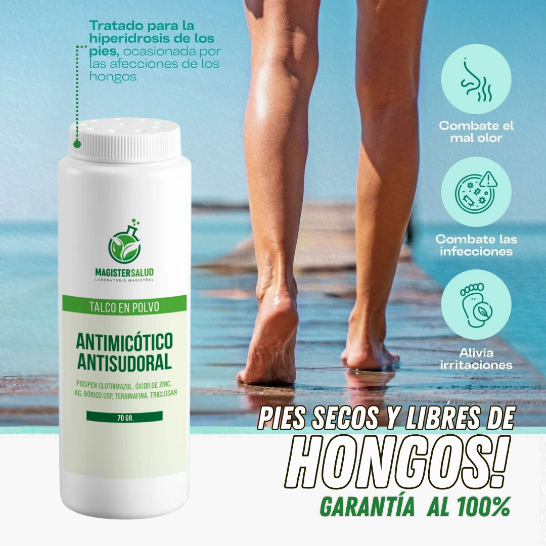 PACK: TERBINAFINA + TALCO ANTIMICÓTICO (ELIMINA HONGOS EN LAS UÑAS Y PIE DE ATLETA) - M0306