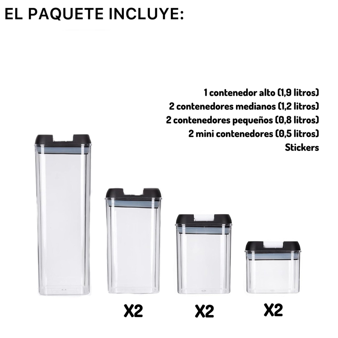ORGANIZADOR DE ALIMENTOS (7 PIEZAS)