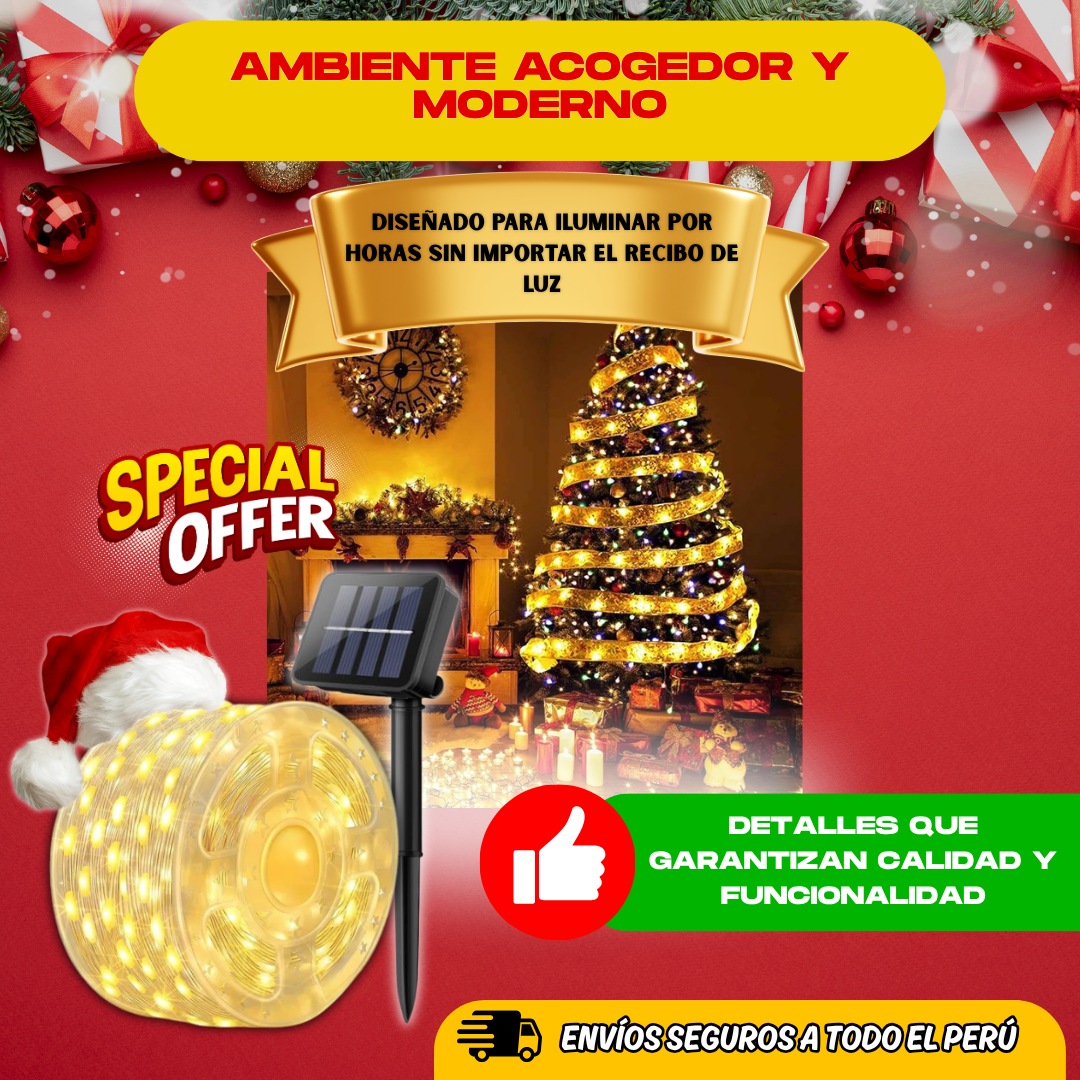 ROLLO LUCES SOLARES 45M + REGALO NAVIDEÑO - M0345