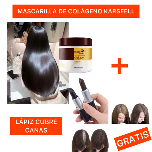 PACK MASCARILLA DE COLÁGENO KARSEELL + LÁPIZ CUBRE CANAS