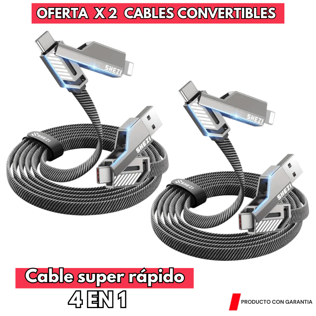 1 CABLE CONVERTIBLE MULTIFUNCIONAL (4 EN 1)- 50% DSCTO.