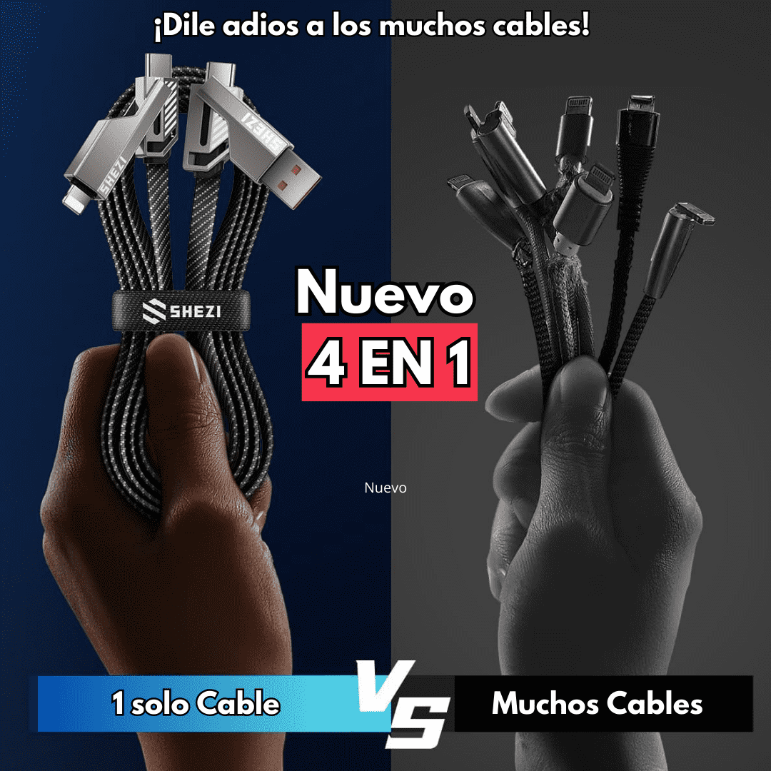 PACK 2 CABLES CONVERTIBLES MULTIFUNCIÓN (4 EN 1)