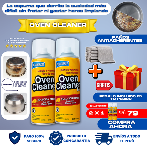 COMBO QUITAGRASA (2 OVEN + 3 PAÑOS) + 1 REGALO
