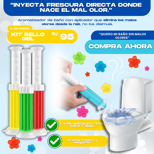 KIT SELLO GEL AROMATIZADOR DE BAÑO (3 UNIDADES) - M0413
