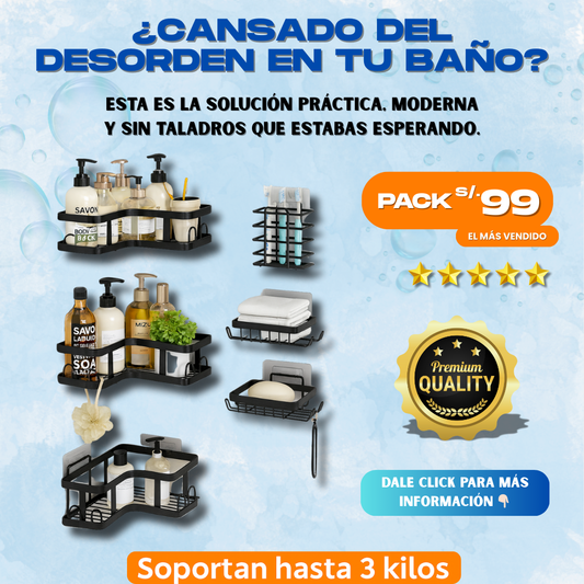 REPISAS ORGANIZADORAS DE BAÑO 5 EN 1 - R01