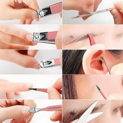 2x1 Set Manicure Pedicure 18 En 1 - Kit Acero Inoxidable - M065