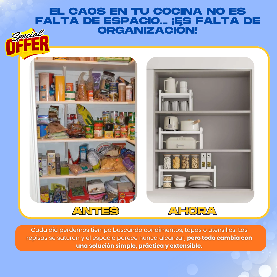 ORGANIZADOR EXTENSIBLE DE COCINA + REGALO- M0372