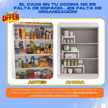 ORGANIZADOR EXTENSIBLE DE COCINA + REGALO- M0372