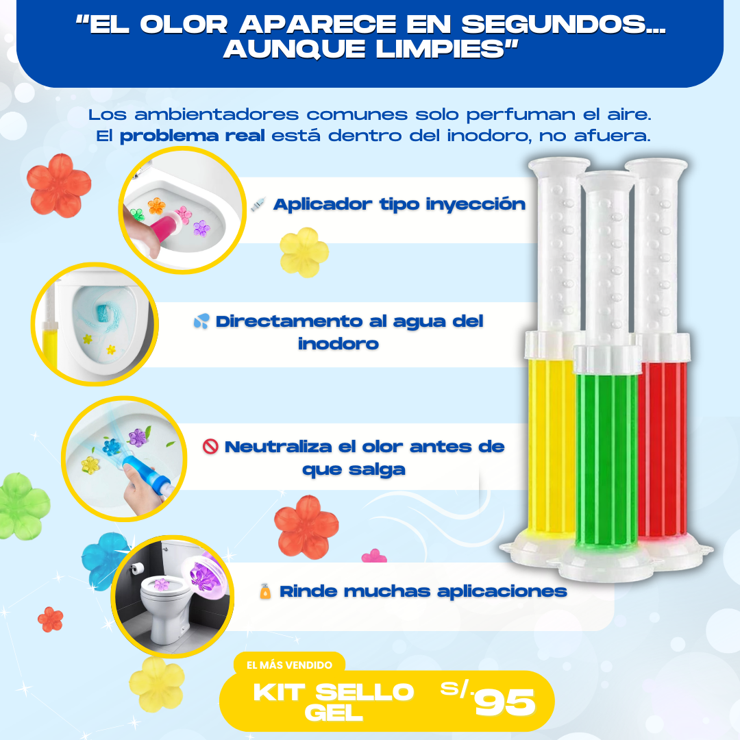 KIT SELLO GEL AROMATIZADOR DE BAÑO (3 UNIDADES) - M0413