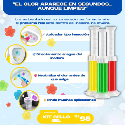 KIT SELLO GEL AROMATIZADOR DE BAÑO (3 UNIDADES) - M0413