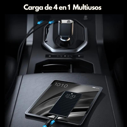 CARGADOR RETRÁCTIL PARA AUTO 4 EN 1- 50%. DSCTO