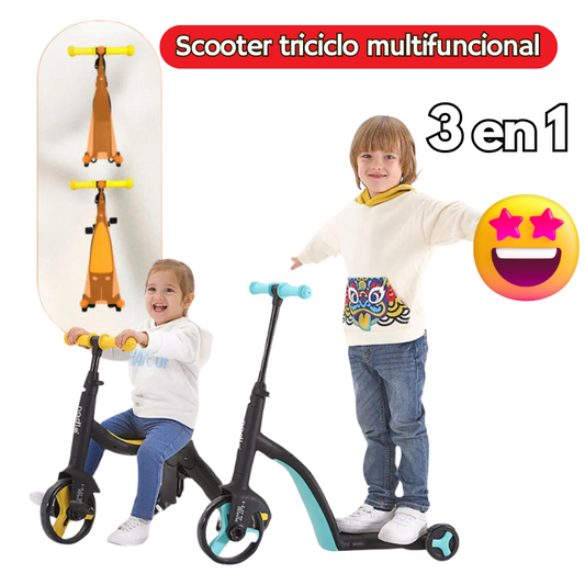 SCOOTER TRICICLO 3 EN 1 MULTIFUNCIONAL