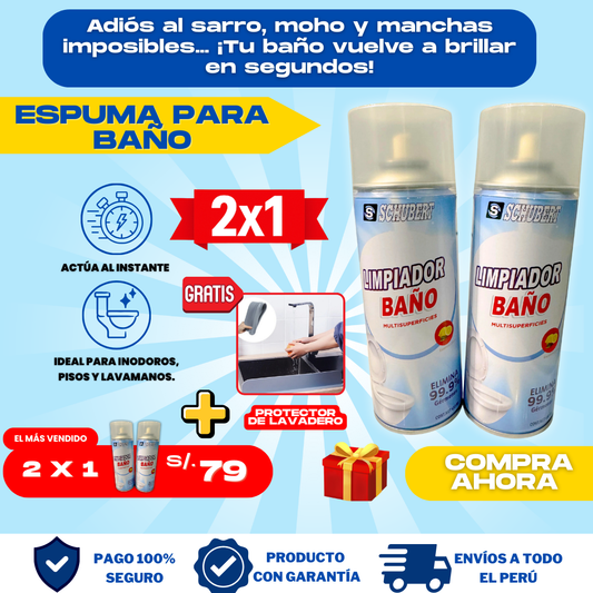 PACK ESPUMA PARA BAÑO Y DUCHA (2 ESPUMAS) + 1 REGALO - M0358