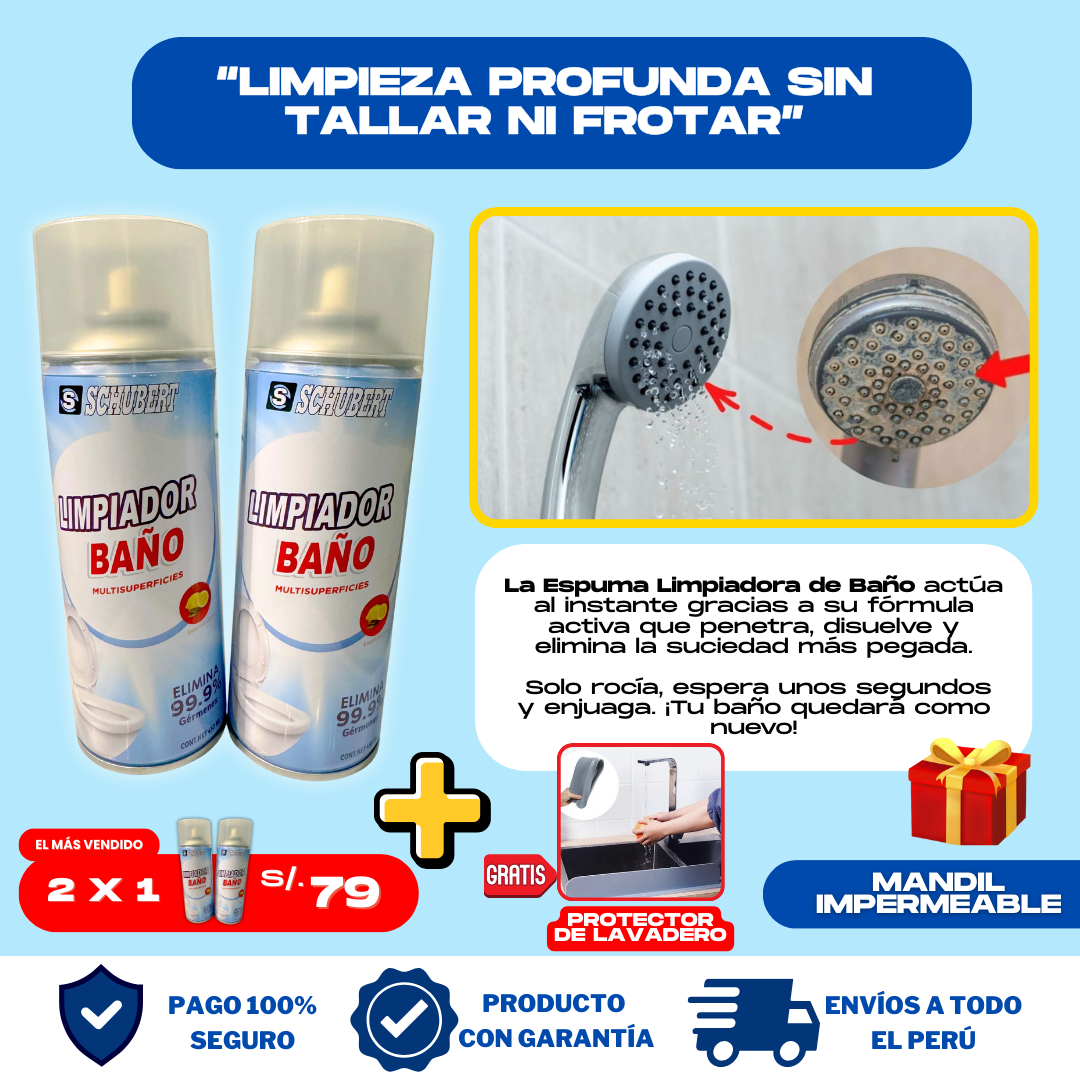 PACK ESPUMA PARA BAÑO Y DUCHA (2 ESPUMAS) + 1 REGALO - M0358