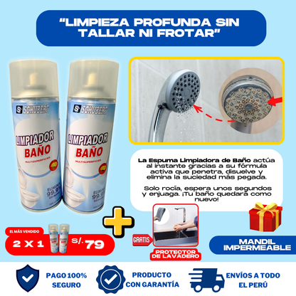 PACK ESPUMA PARA BAÑO Y DUCHA (2 ESPUMAS) + 1 REGALO - M0358