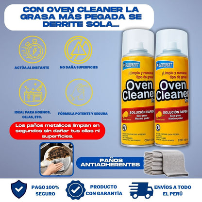 COMBO QUITAGRASA (2 OVEN + 3 PAÑOS) + 1 REGALO  - O010