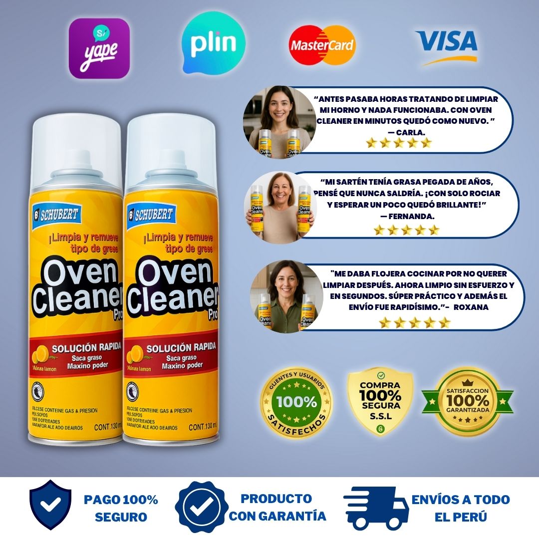 COMBO QUITAGRASA (2 OVEN + 3 PAÑOS) + 1 REGALO  - O010