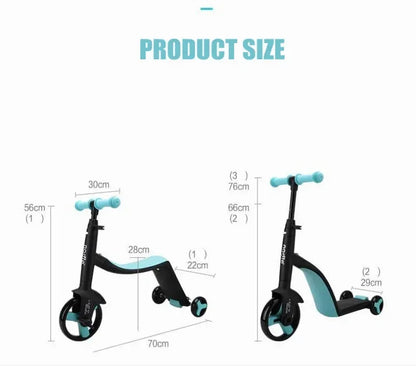 SCOOTER TRICICLO 3 EN 1 MULTIFUNCIONAL
