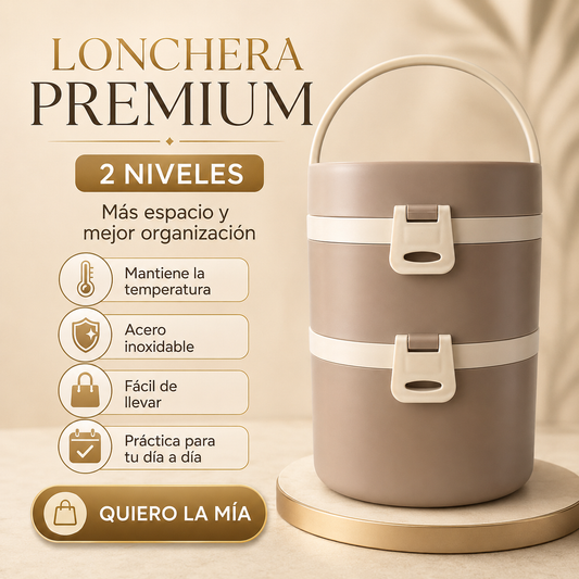 LONCHERA TÉRMICA PREMIUM 2 NIVELES - LCH1