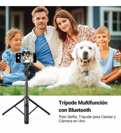 NUEVO TRIPODE CONVERTIBLE 3EN1 + CONTROL REMOTO + LUZ LED PORTATIL - M026