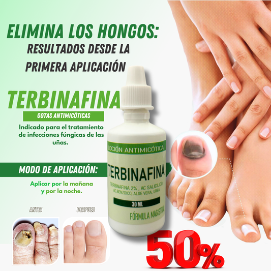 GOTAS DE TERBINAFINA QUITA HONGOS 50%