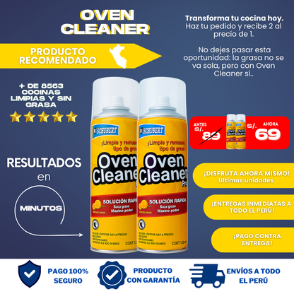 (2X1) OVEN CLEANER - ESPUMA QUITA GRASA- O01
