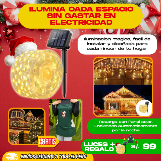 ROLLO LUCES SOLARES (40M) + REGALO NAVIDEÑO - M0348