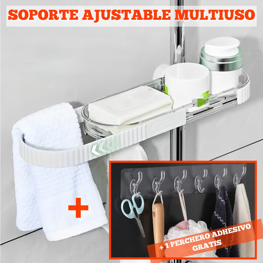 SOPORTE AJUSTABLE + PERCHERO ADHESIVO GRATIS